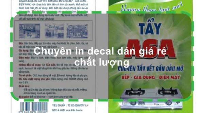 Chuyên in nhãn bao bì giá rẻ