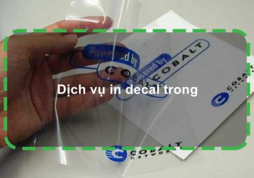Dịch vụ in decal trong