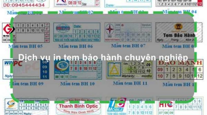 Dịch vụ in tem bảo hành chuyên nghiệp
