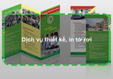Dịch vụ thiết kế, in tờ rơi