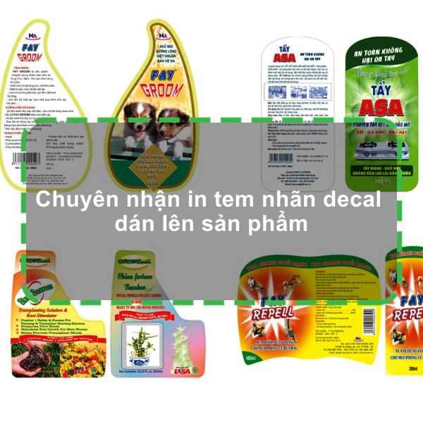 Chuyên nhận in tem nhãn decal dán lên sản phẩm