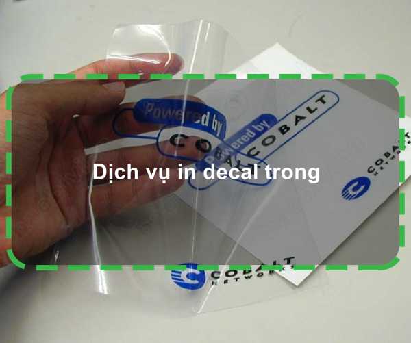 Dịch vụ in decal trong