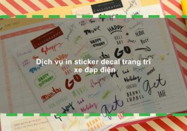 Dịch vụ in sticker decal trang trí xe đạp điện