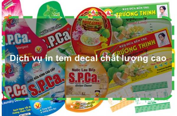 Dịch vụ in tem decal chất lượng cao